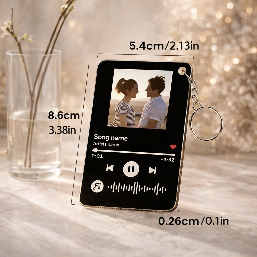 Music Code Keychain – Photo & Song