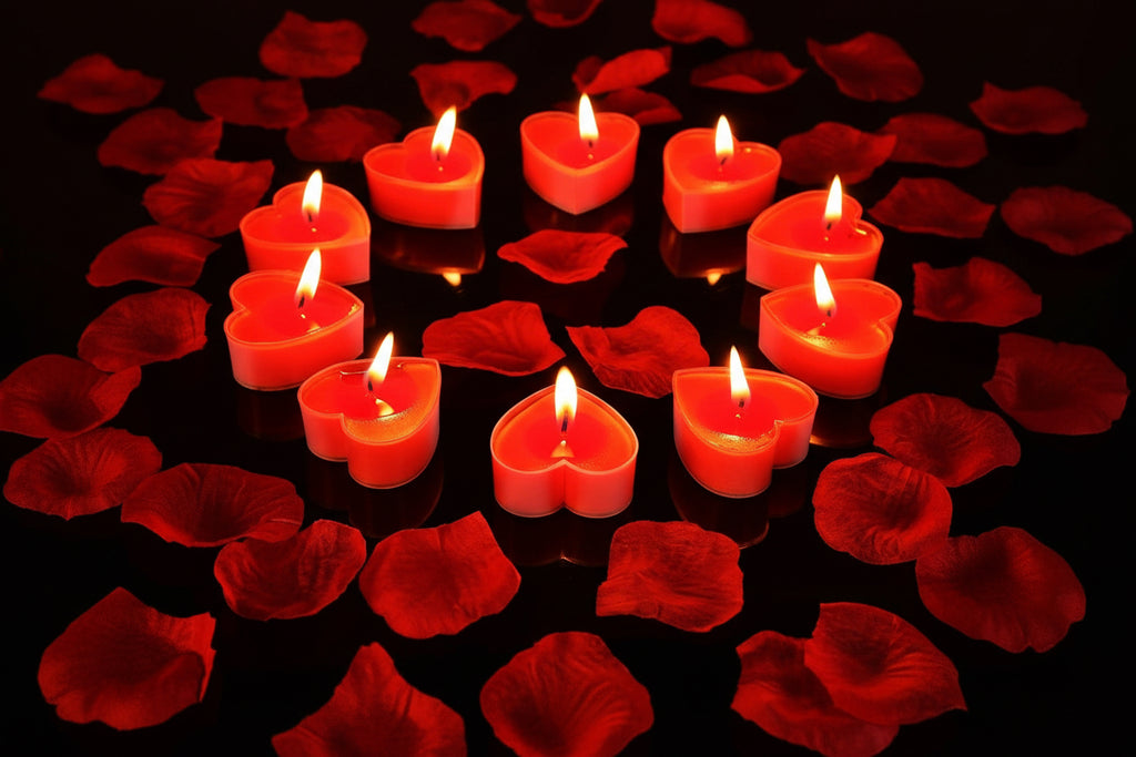 18-Pack Heart-Shaped Tea Light Candles – 3 Hour Burn Time