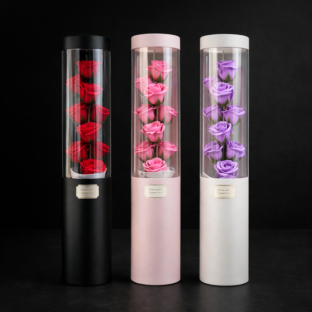 Romantic Rose Soap Gift Box – Hug Bucket with Red Roses