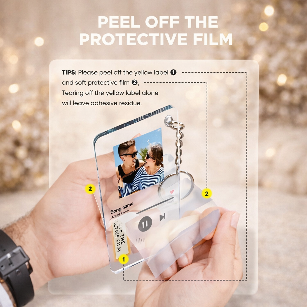 Music Code Keychain – Photo & Song