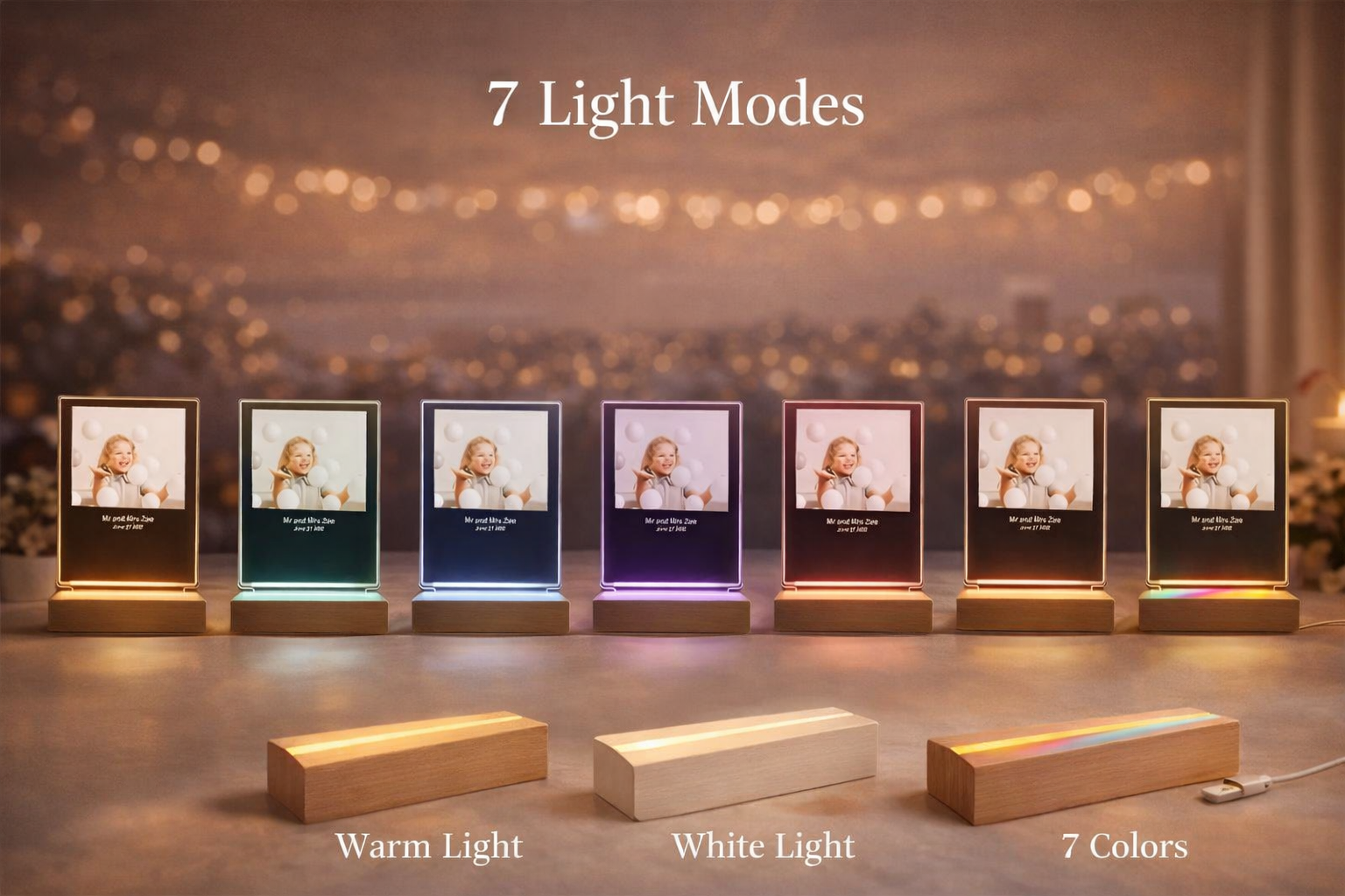 Personalized Photo Frame Night Light – Custom Picture Lamp