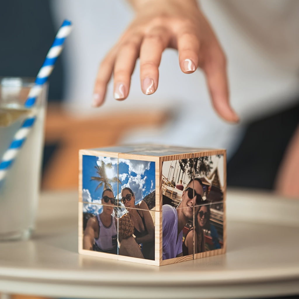 Personalized 3D Photo Cube – Custom Memory Display