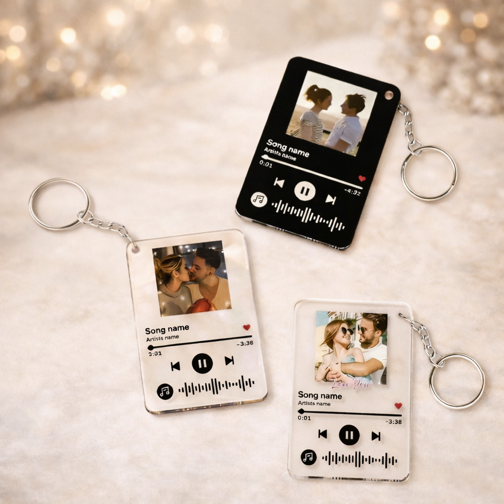 Music Code Keychain – Photo & Song