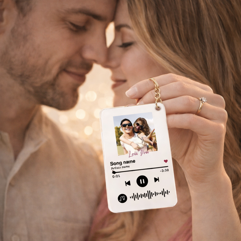Music Code Keychain – Photo & Song