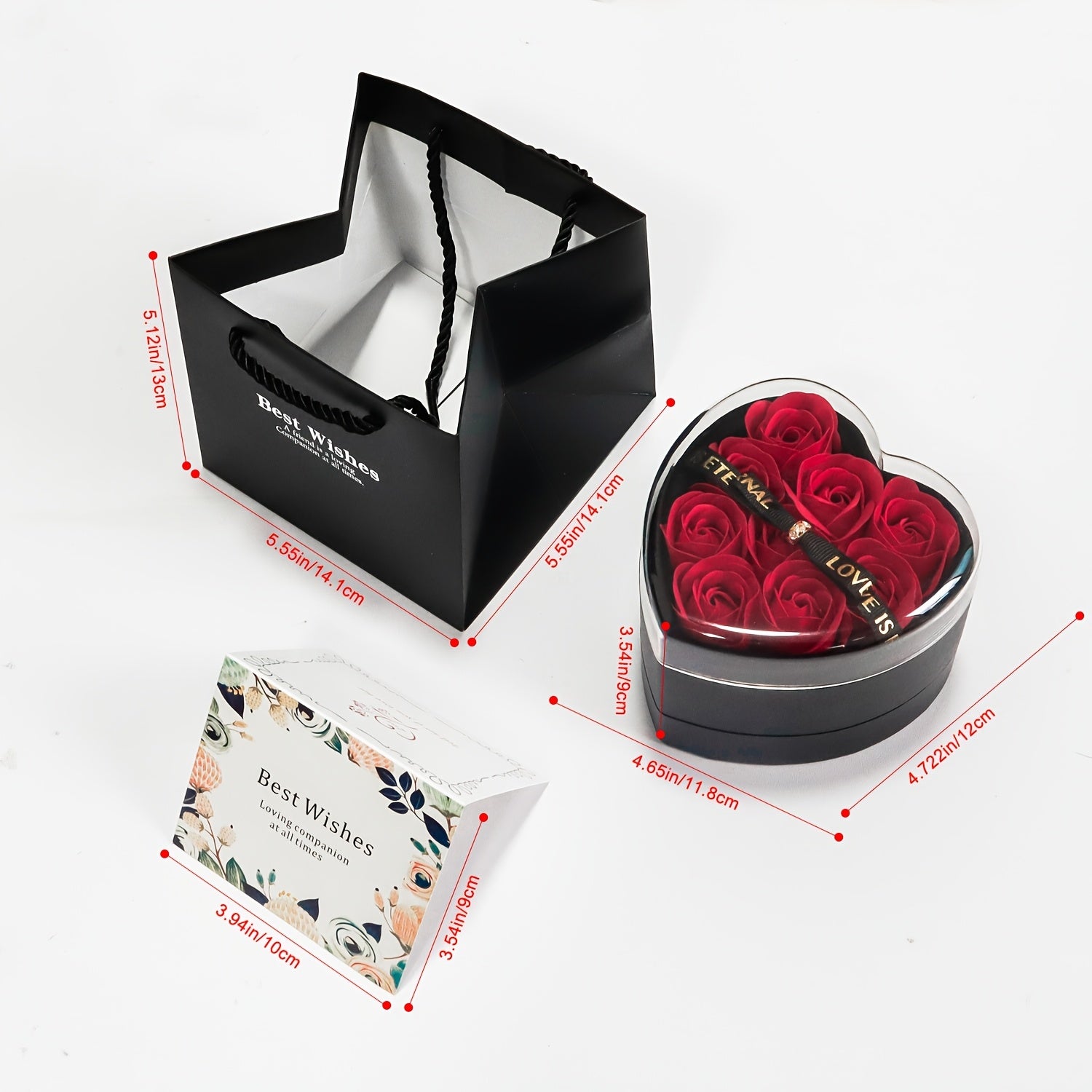 Preserved Rose Gift Box + 100 Languages ​​“I Love You” Necklace