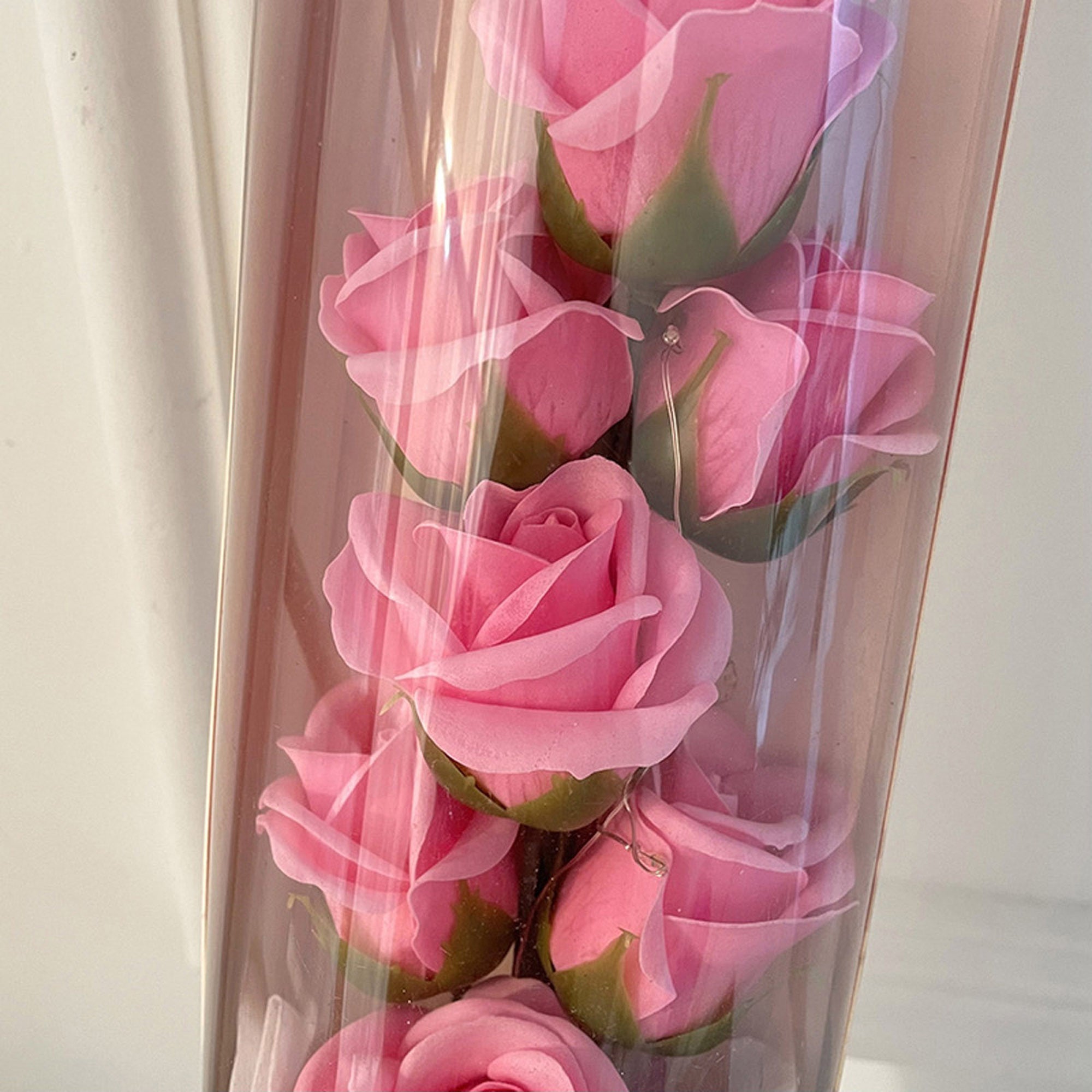 Romantic Rose Soap Gift Box – Hug Bucket with Red Roses