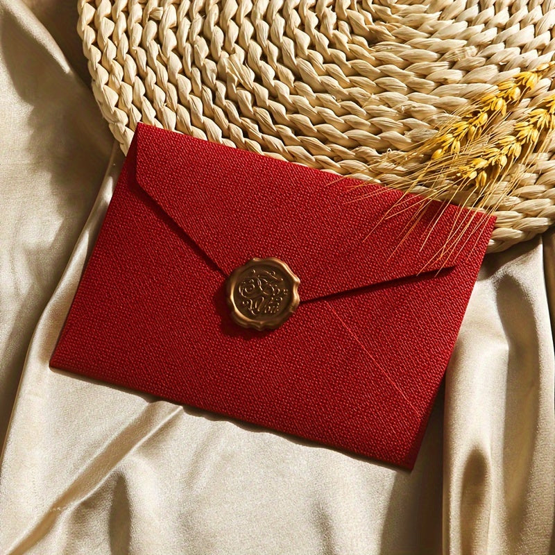 Linen Love Letter Stationery Set – Envelopes + Wax Seals (16pcs)