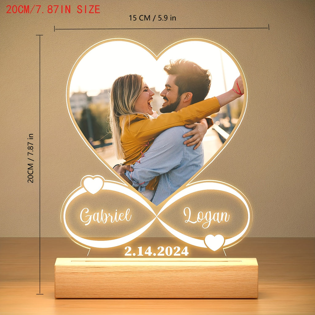 Personalized Photo Frame Night Light – Custom Picture Lamp