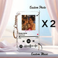 Personalized Music Code Keychain – Photo + Song Title