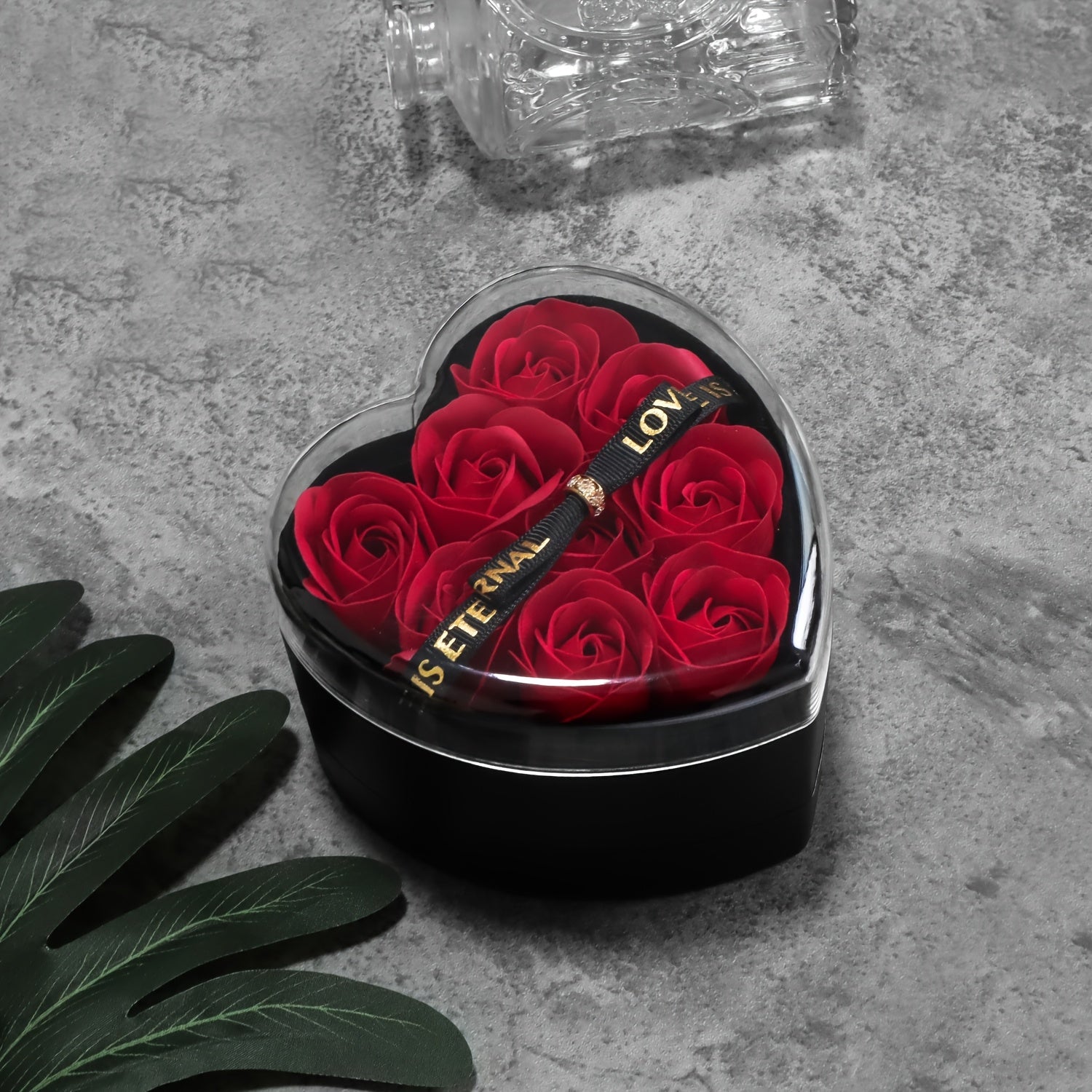 Preserved Rose Gift Box + 100 Languages ​​“I Love You” Necklace