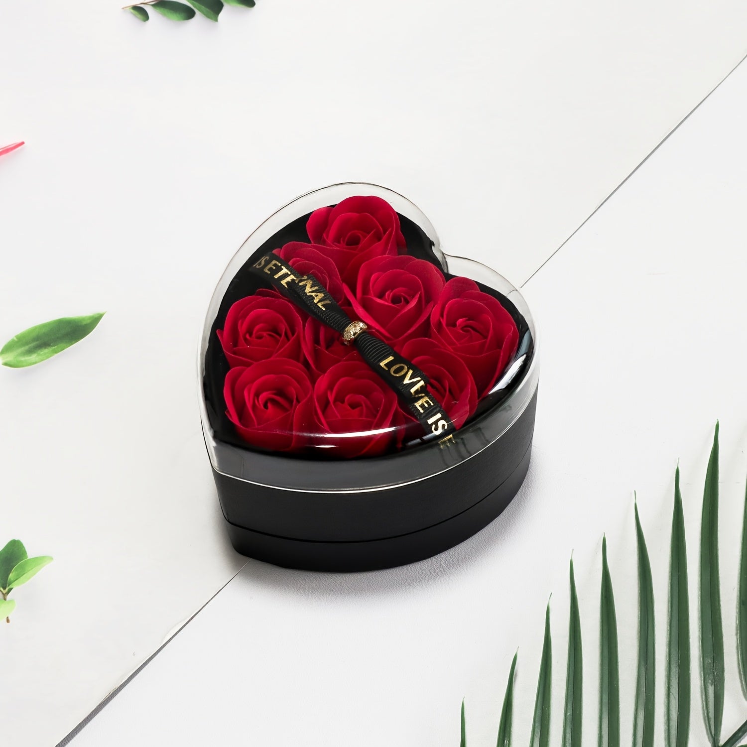Preserved Rose Gift Box + 100 Languages ​​“I Love You” Necklace