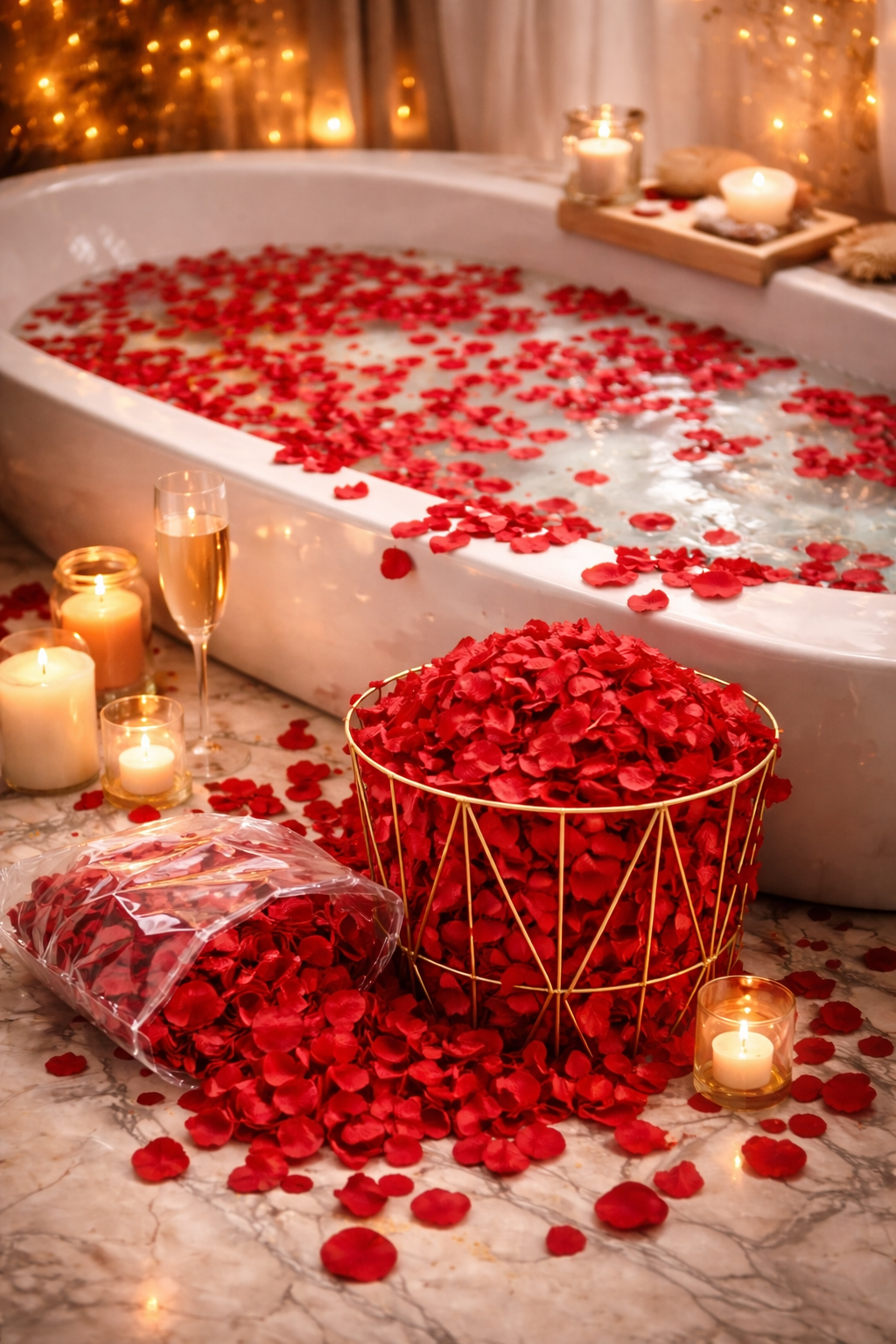 2000pcs Silk Rose Petals – Wedding &amp; Romantic Room Decor
