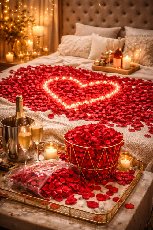 2000pcs Silk Rose Petals – Wedding &amp; Romantic Room Decor