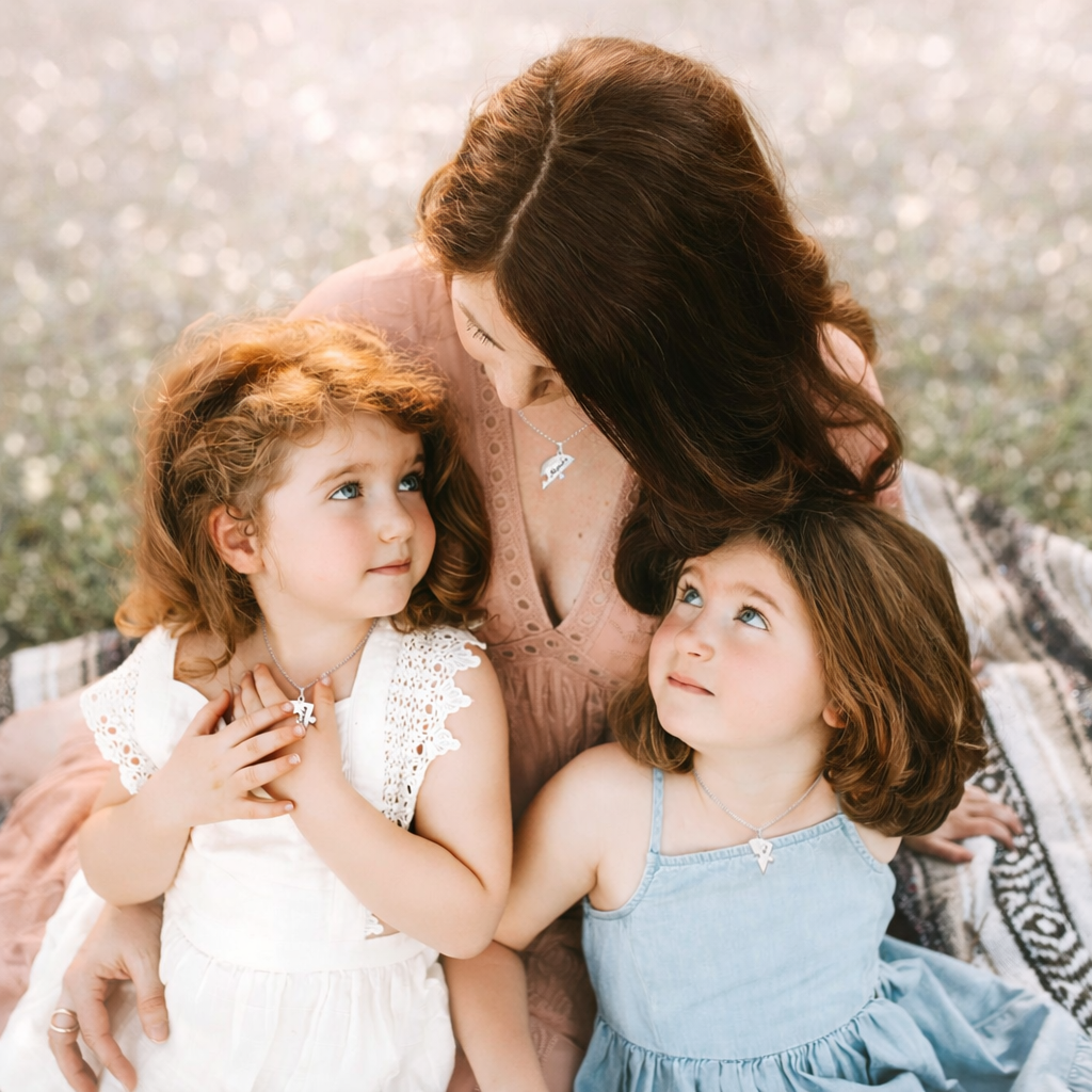 Personalized Puzzle Heart Name Necklace – Custom Engraved Pendant