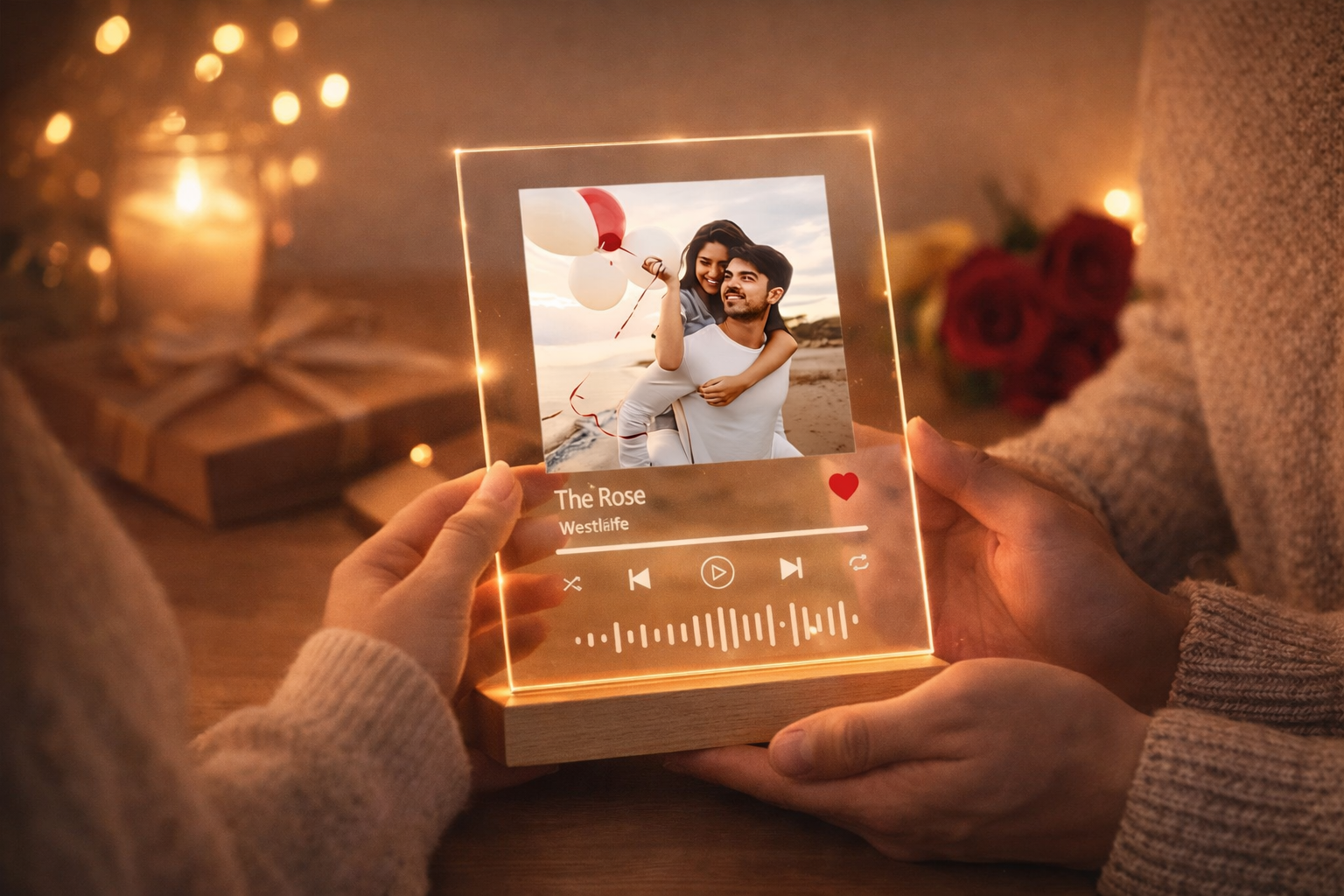 Personalized Acrylic Music Plaque – Photo + Song + Artist