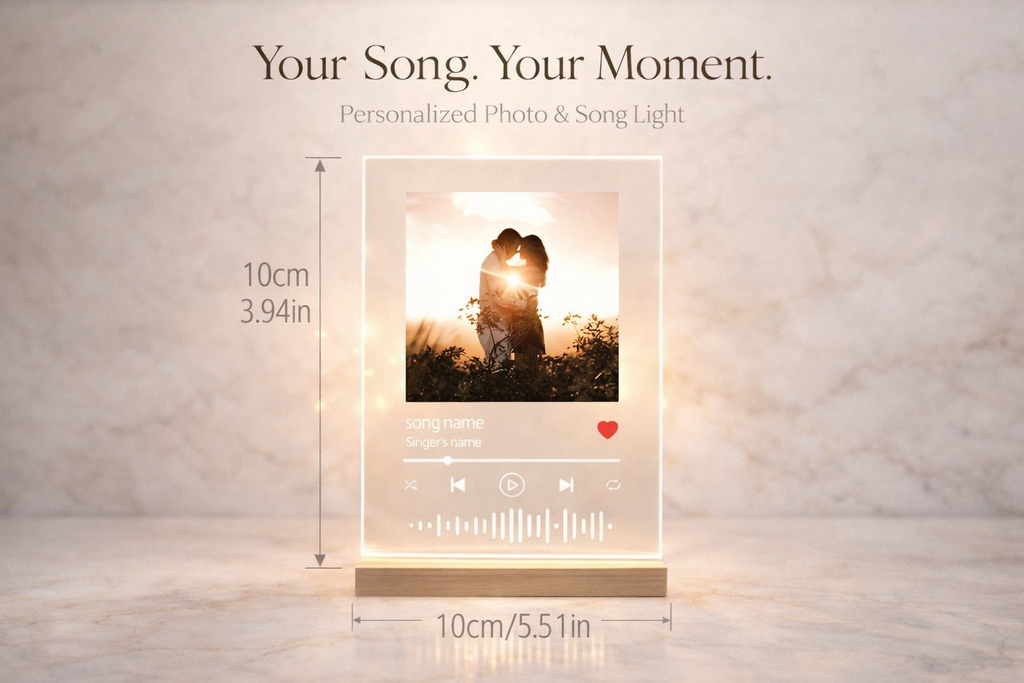 Personalized Acrylic Music Plaque – Photo + Song + Artist