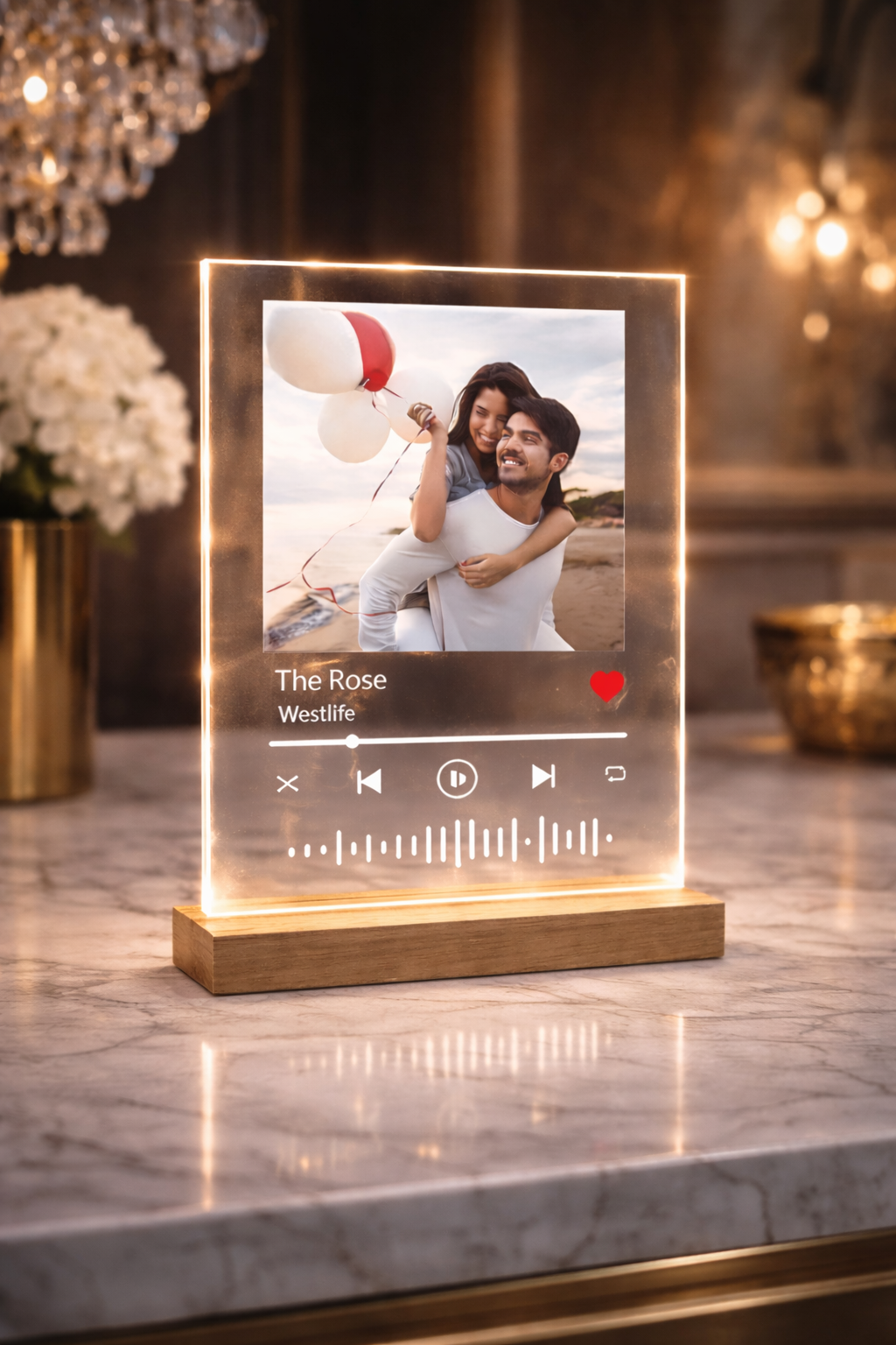 Personalized Acrylic Music Plaque – Photo + Song + Artist