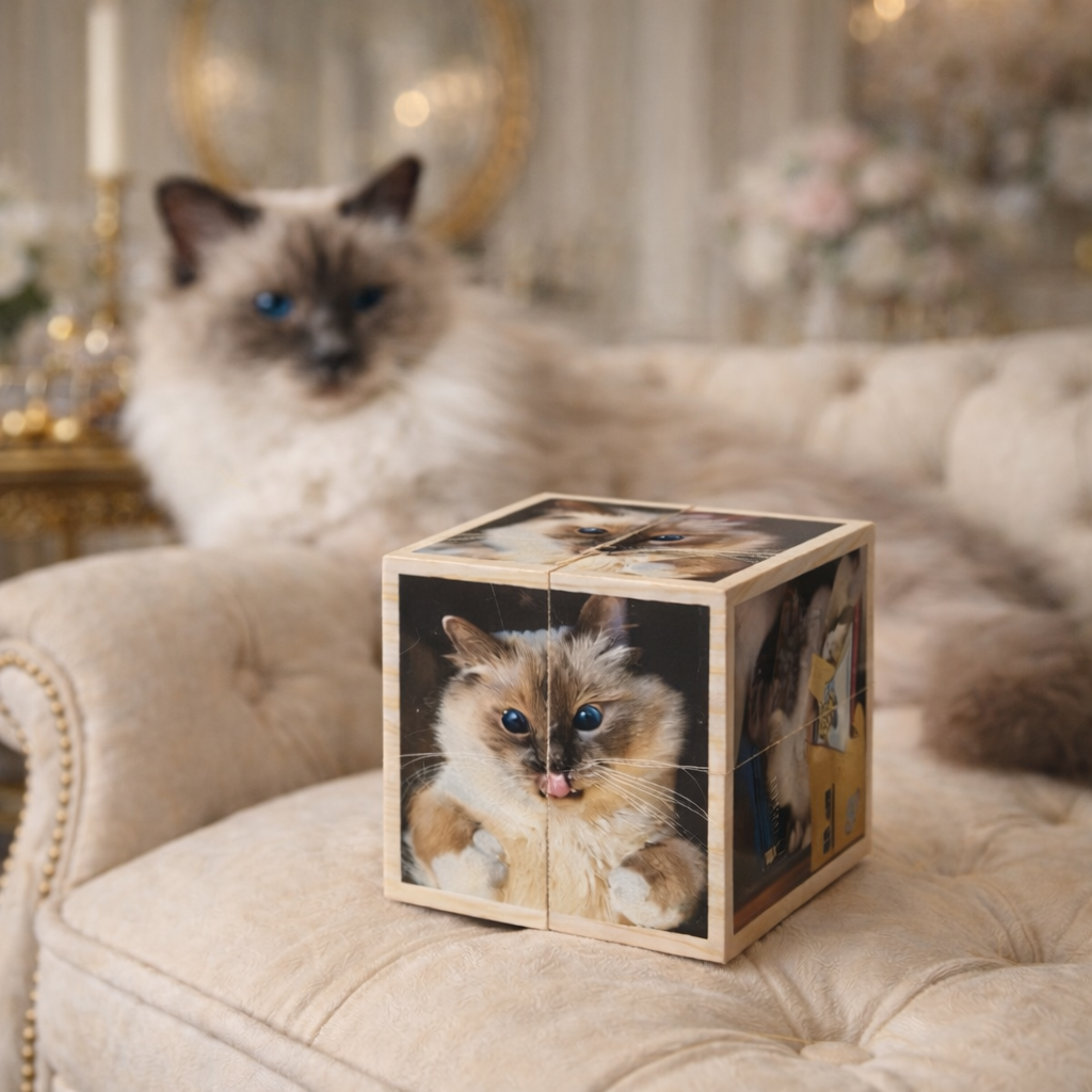 Personalized 3D Photo Cube – Custom Memory Display