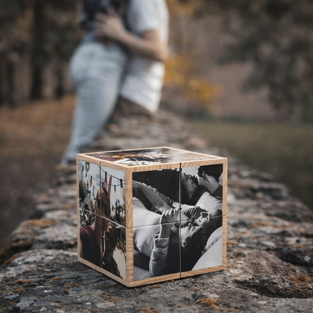 Personalized 3D Photo Cube – Custom Memory Display