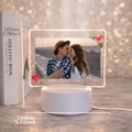 3D Rose Photo Frame – Warm LED Night Light