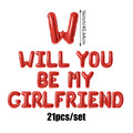 “Will You Be My Girlfriend?” Balloon Set – Romantic Valentine's Decor