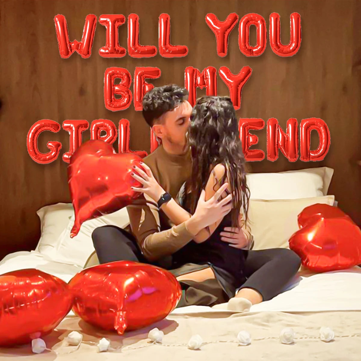 “Will You Be My Girlfriend?” Balloon Set – Romantic Valentine's Decor