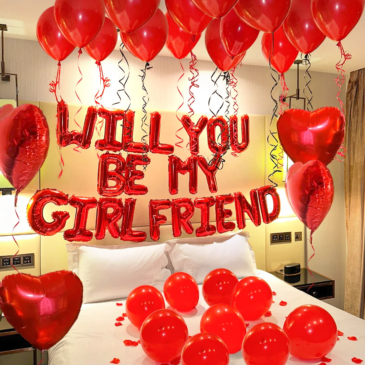 “Will You Be My Girlfriend?” Balloon Set – Romantic Valentine's Decor